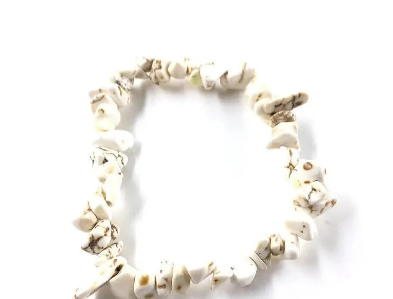 White Crystal Chip Bracelets For Sale | Green Witch Creations