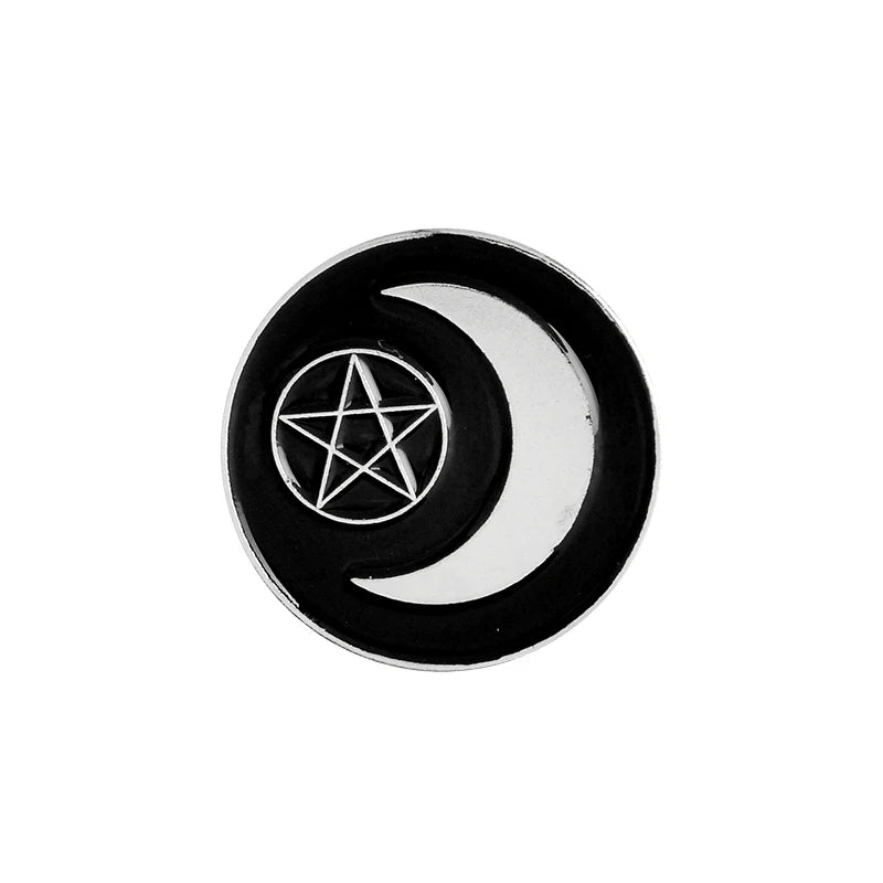 Pentacle Moon Pin For Sale