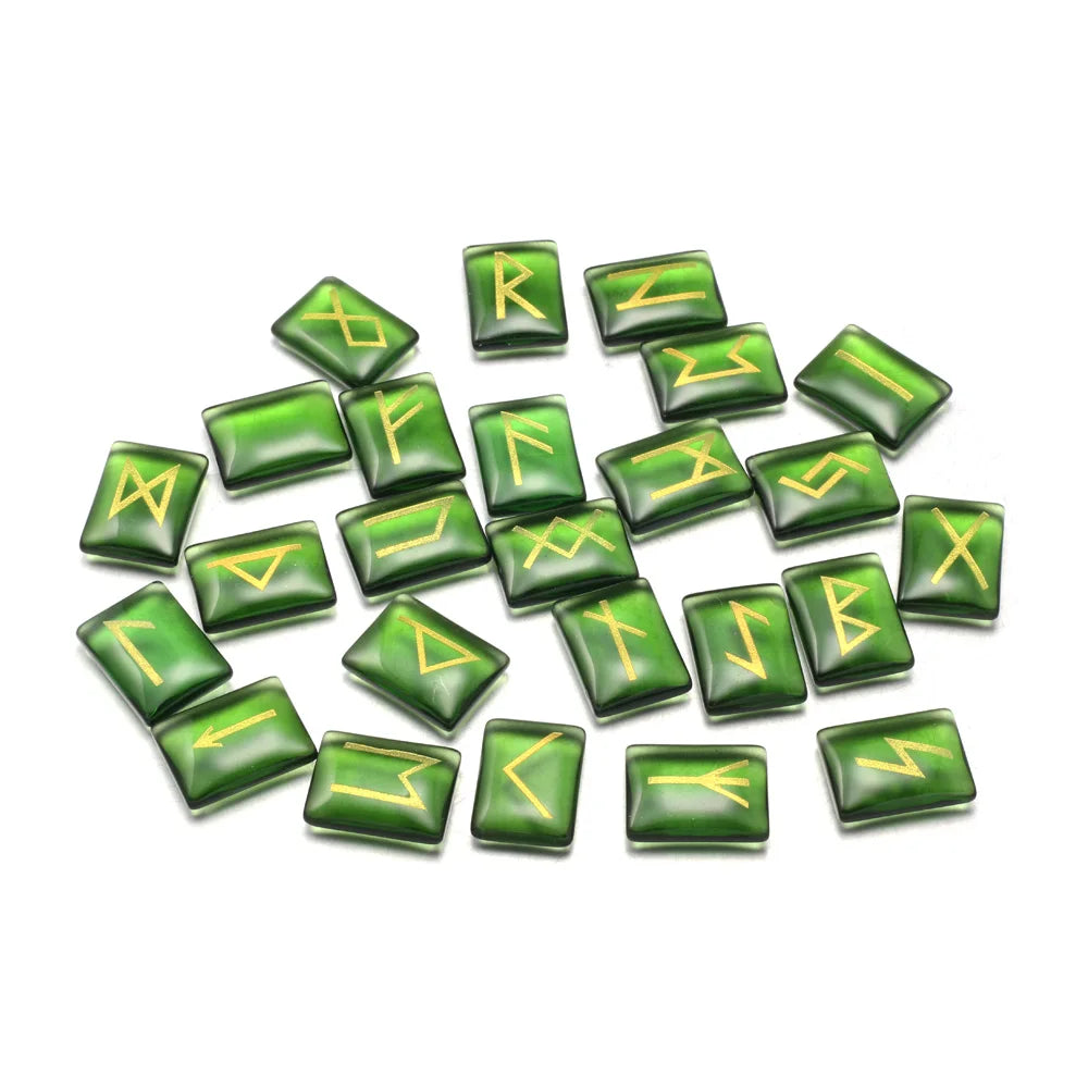 Green Viking Rectangle Runes For Sale Online | Green Witch Creations
