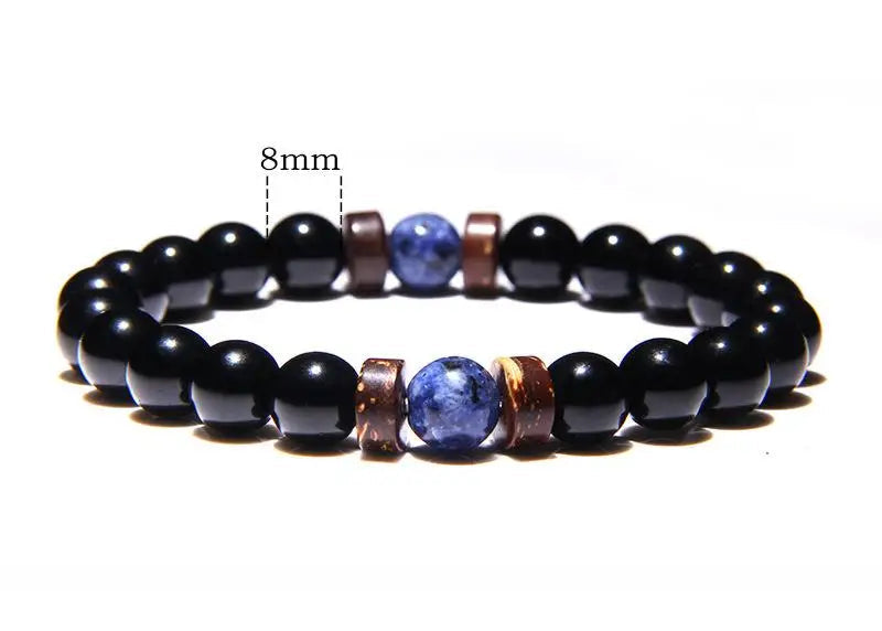 Men's Obsidian Bead Bracelet