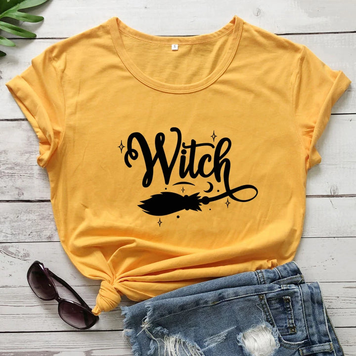 Witch Broom T-Shirt For Sale Online | Green Witch Creations