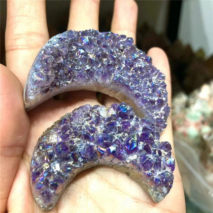 Amethyst Druzy Crescent Moon | Green Witch Creations