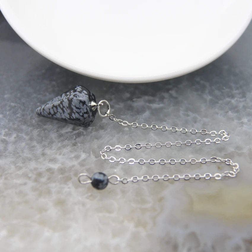 Snowflake Obsidian Crystal Pendulums | Green Witch Creations