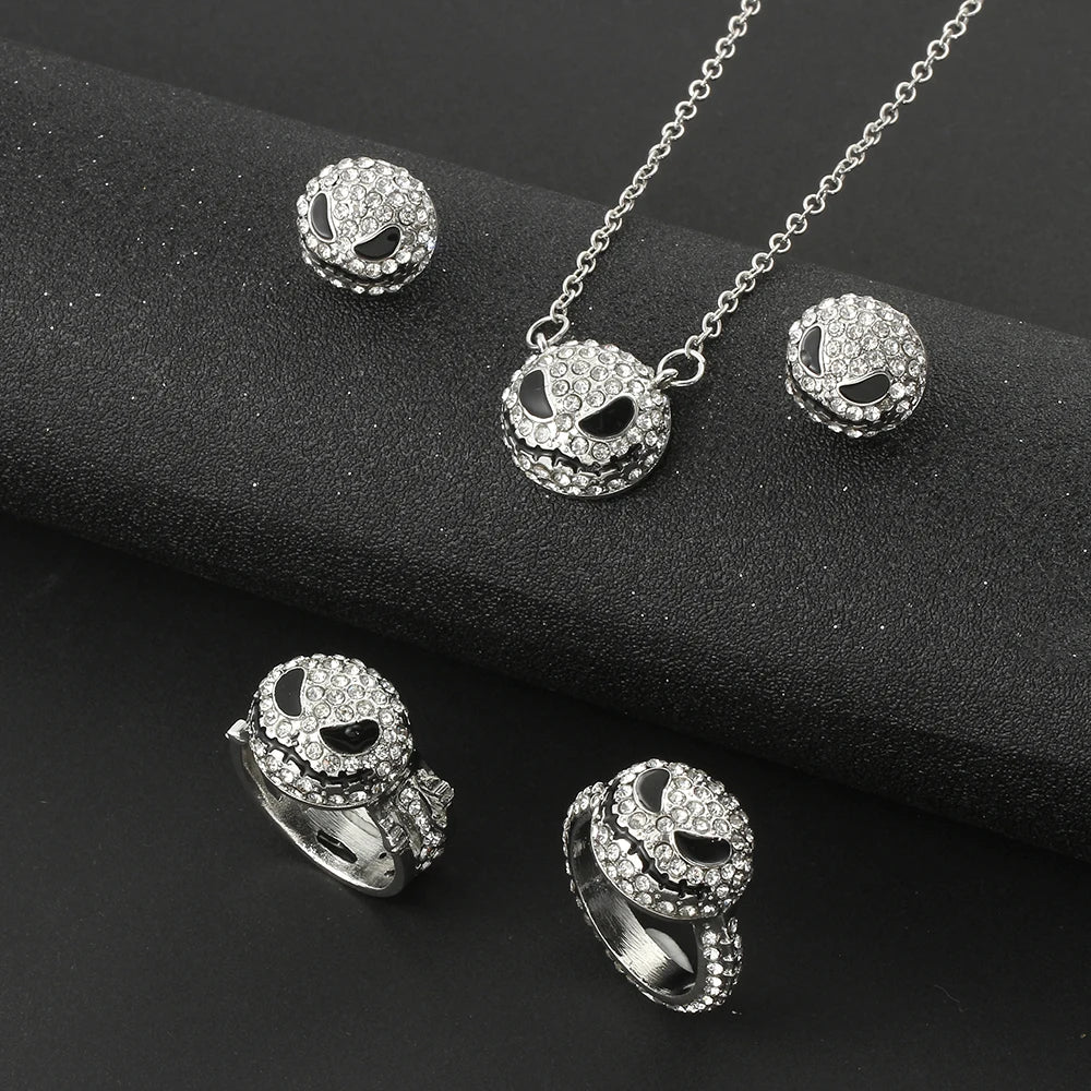 Jack Skellington Necklace, Ring, & Earrings