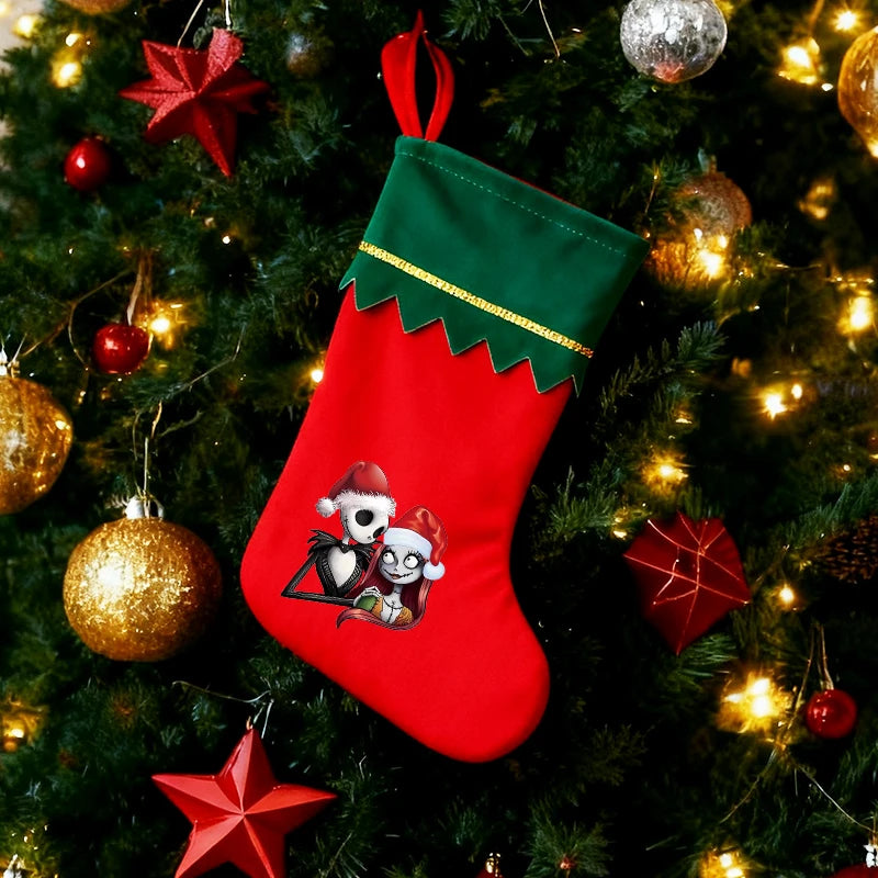 Jack and Sally Christmas Stocking