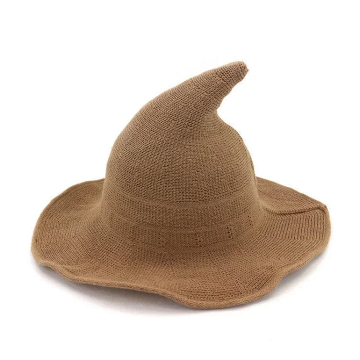 Khaki Wool Witch Hats