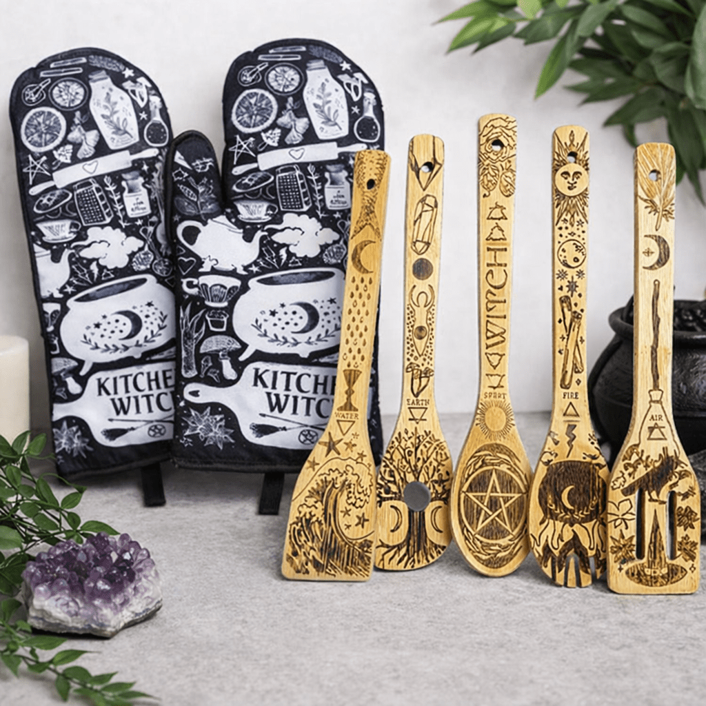 Kitchen Witch Spoon Set - Halloween Decor
