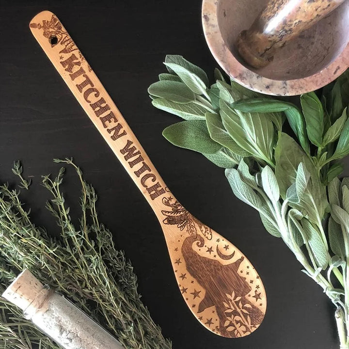 Kitchen Witch Wood Spoon