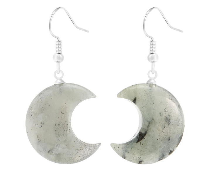 Labradorite Moon Earirngs