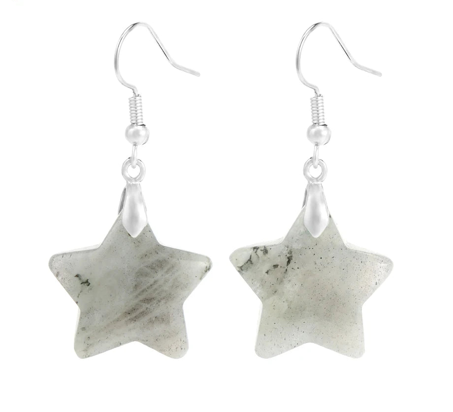 Labradorite Star Earrings