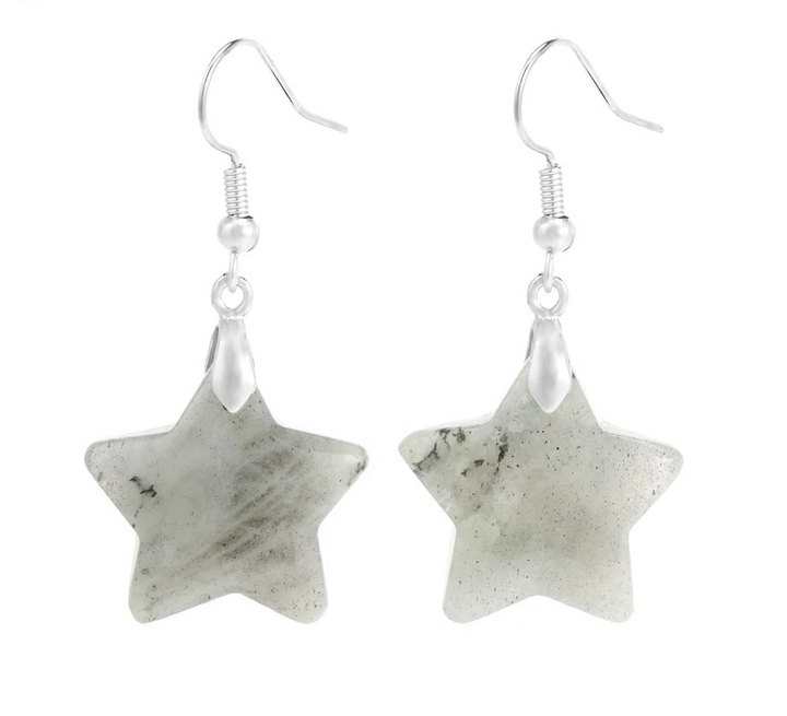 Labradorite Star Earrings