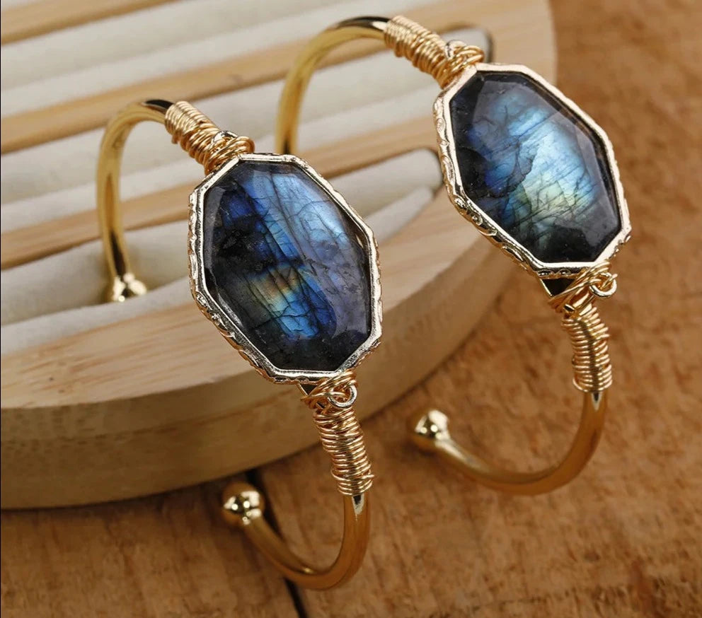 Labradorite Wire Wrap Bracelets