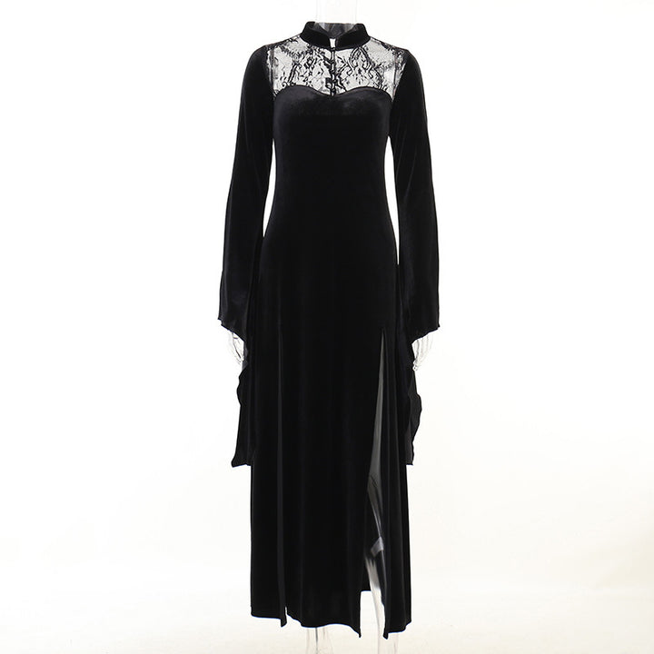 Lace Long Velvet Dress