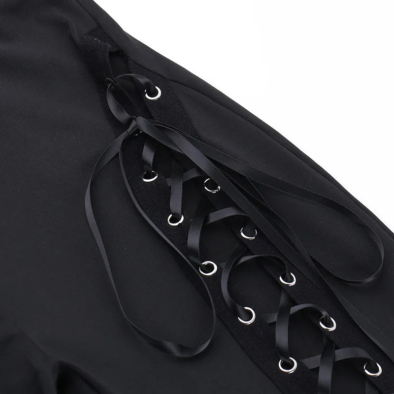 Lace Up Flare Pants