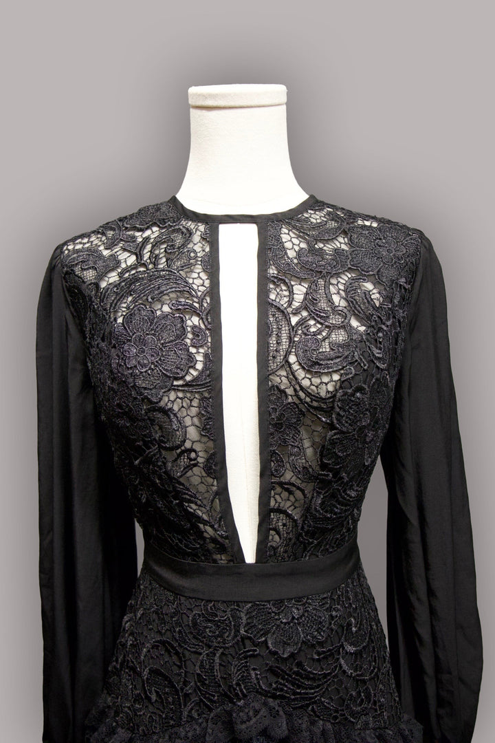 Lace V Neck Dress