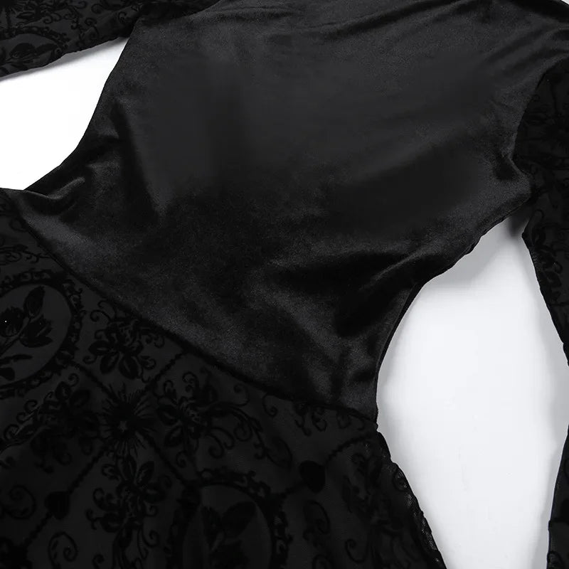 Lace Velvet Witchy Dress