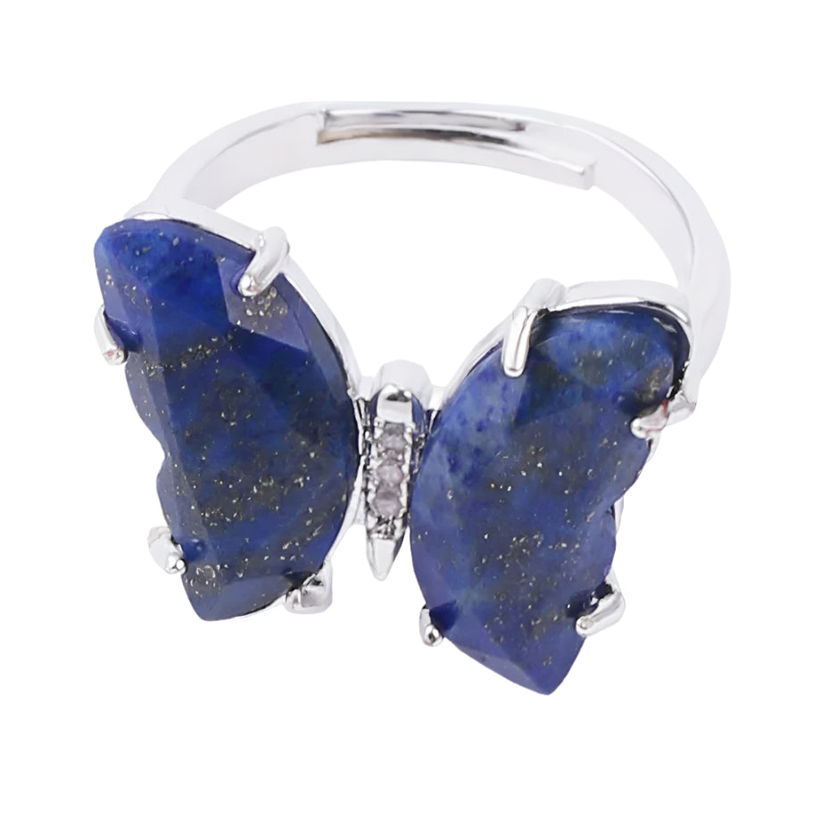 Lapis Lazuli Butterfly Silver Ring