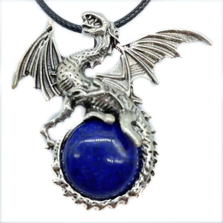 Lapis Lazuli Crystal Dragon Necklaces