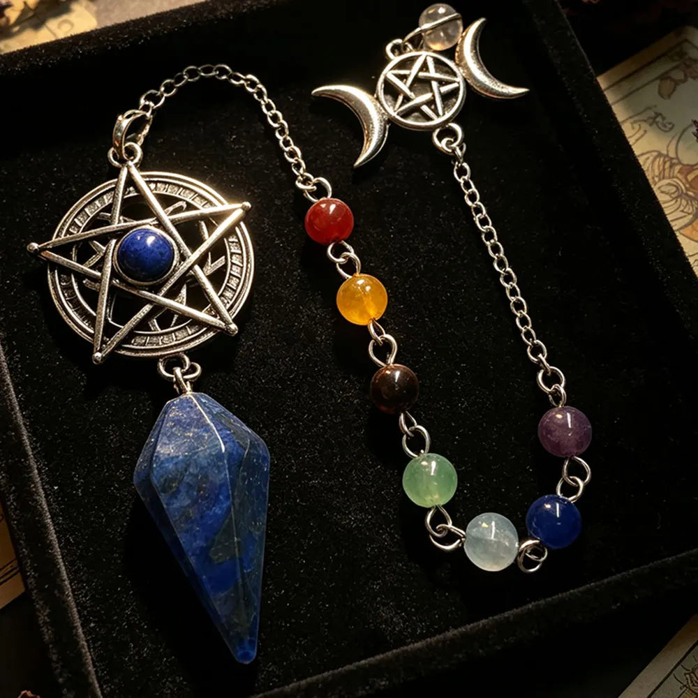 Lapis Lazuli Pentacle Chakra Pendulums