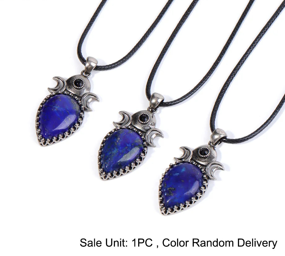 Lapis Lazuli Triple Moon Necklace