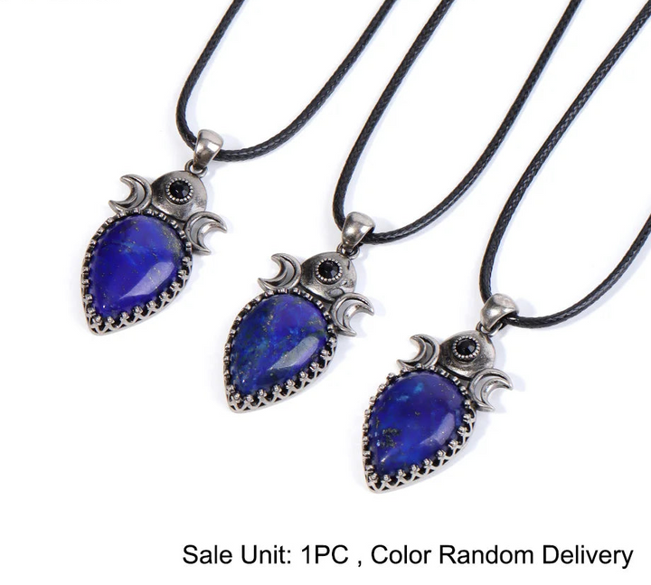 Lapis Lazuli Triple Moon Necklace