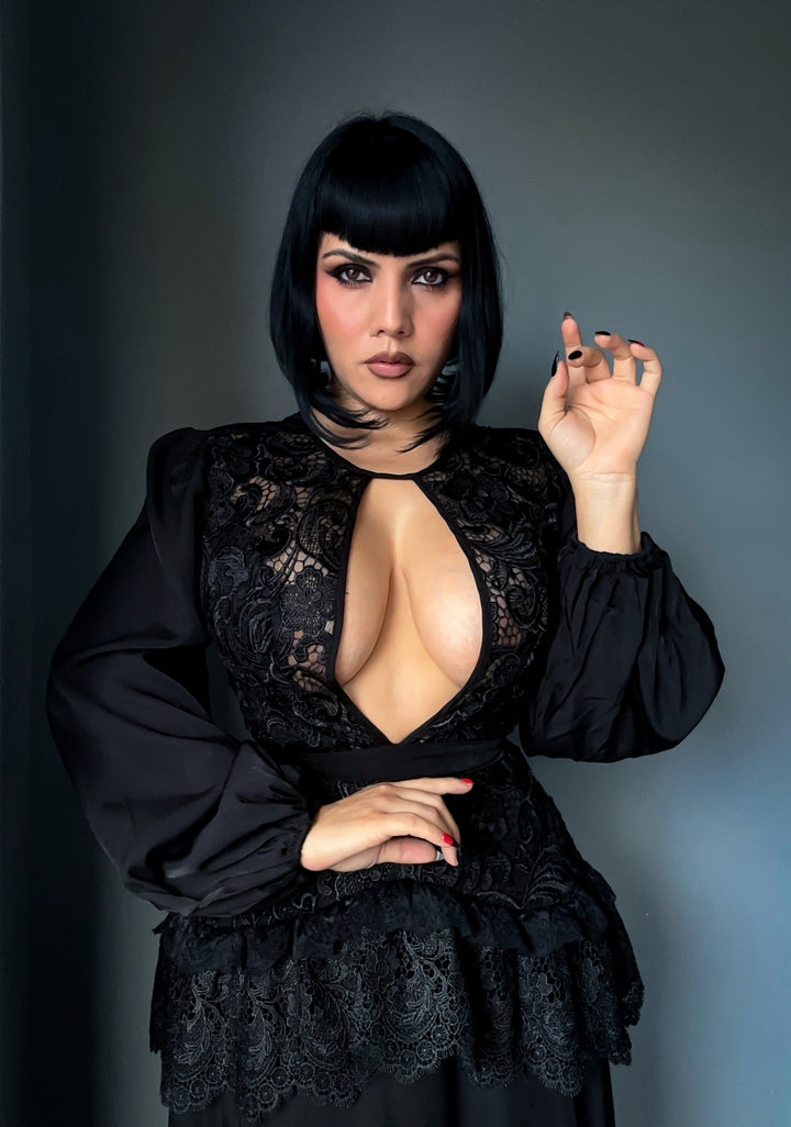 Lenore Black Lace Dress