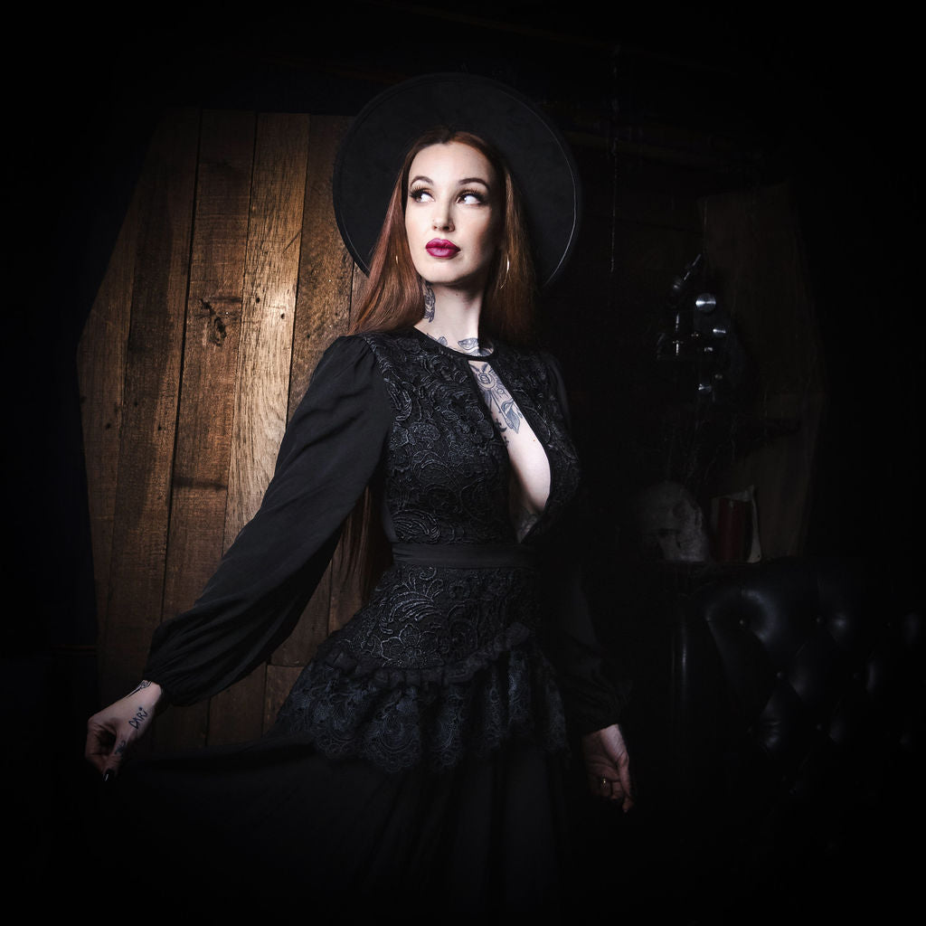 Long Black Lace Dress