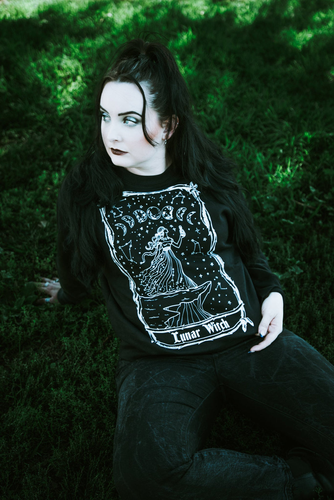 Lunar Witch Tarot Card Long Sleeve