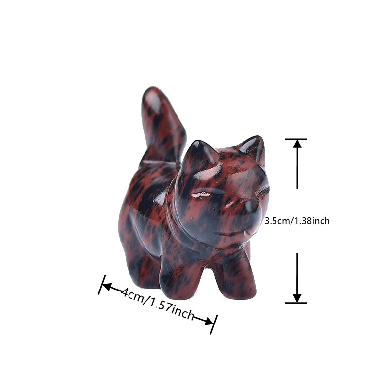 Mahogany Obsidian Crystal Cat