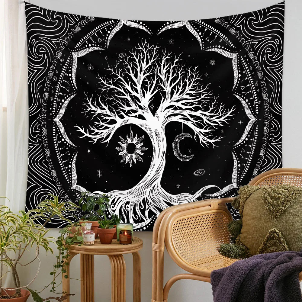 Mandala Tree Tapestry