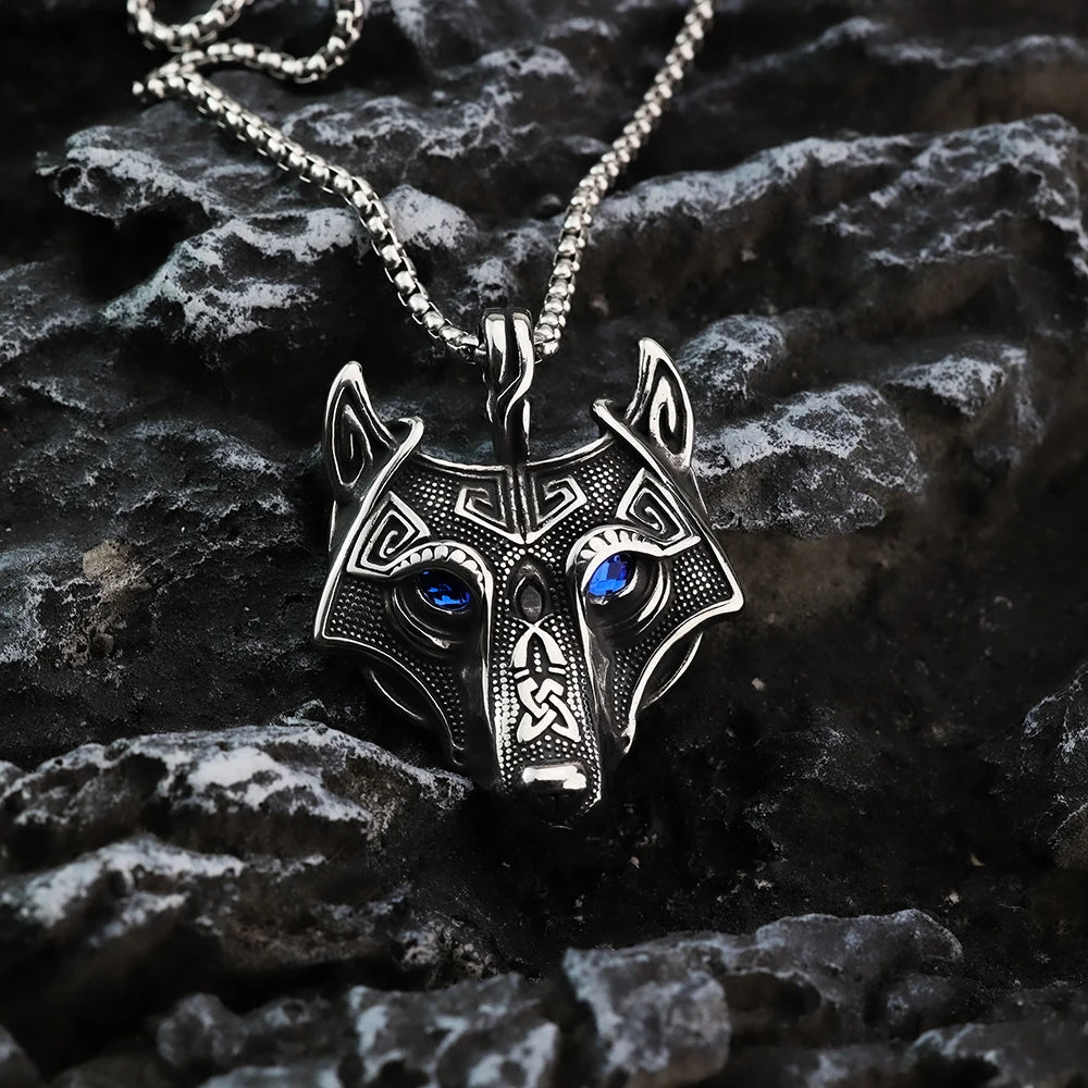 Men's Celtic Wolf Necklace