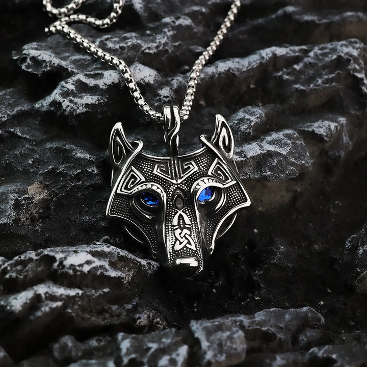 Men's Celtic Wolf Necklace