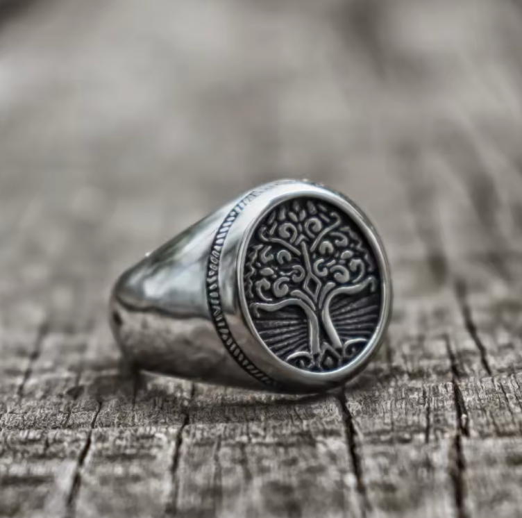Men's Pagan Tree of Life Ring