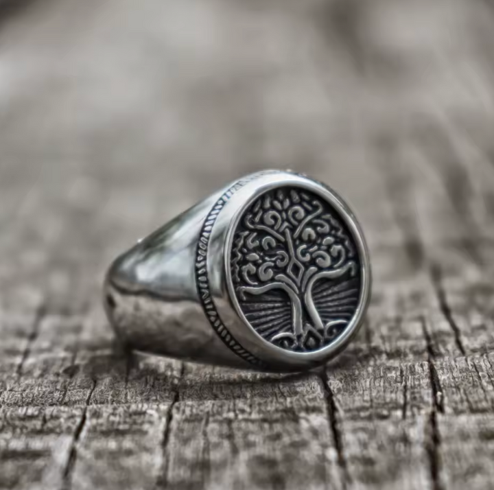 Men's Pagan Tree of Life Ring