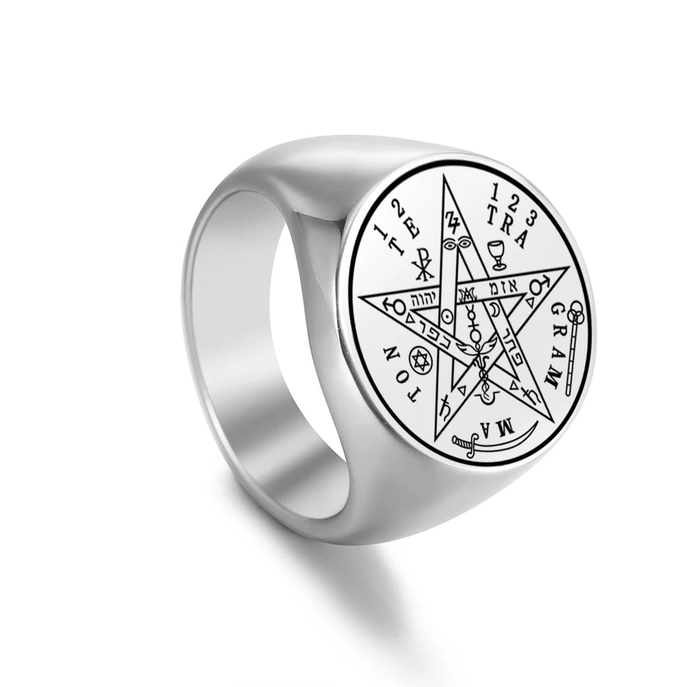 Men's Pentacle Stainless Steel Ring