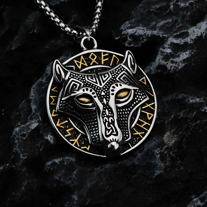 Men's Wolf Runes Necklace