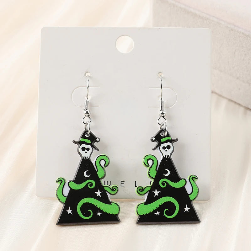 Merry Creepmas Witch Earrings