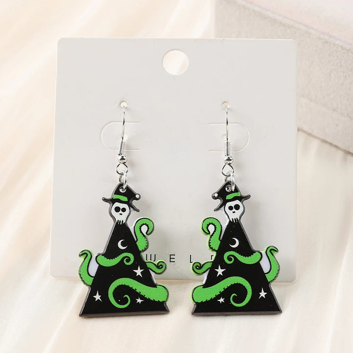 Merry Creepmas Witch Earrings