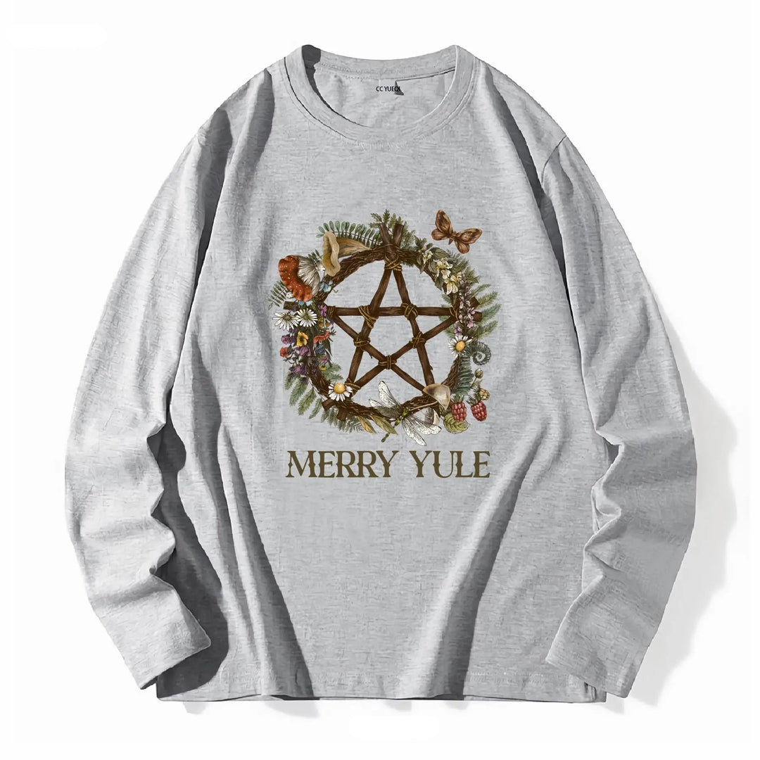 Merry Yule Long Sleeve Shirt - Gray
