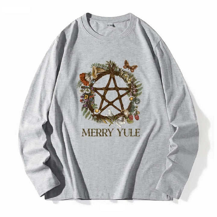 Merry Yule Long Sleeve Shirt - Gray