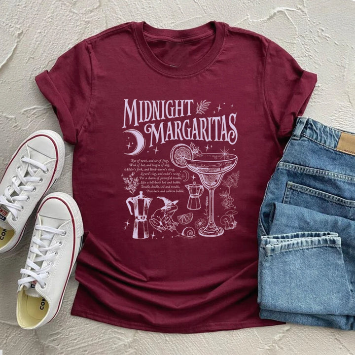 Midnight Margaritas T-Shirt - Burgundy