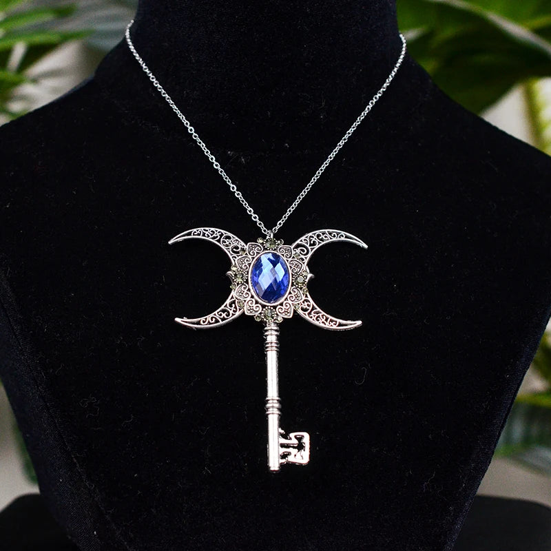 Moon Crystal Key Necklace