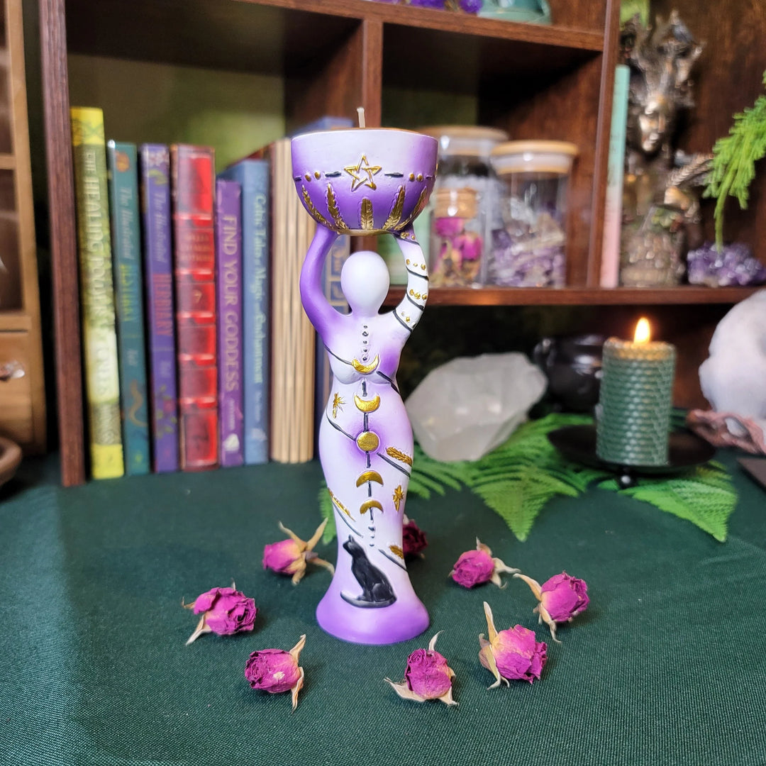 Moon Goddess Tea Light Holder
