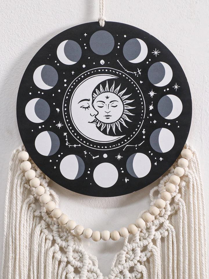 Moon Macrame Beads Wall Decor