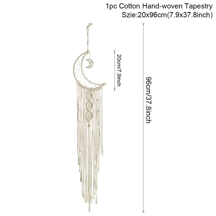Moon Macrame Wall Hanging Decor