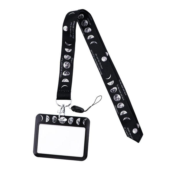 Moon Phas Lanyard Key Ring Badge