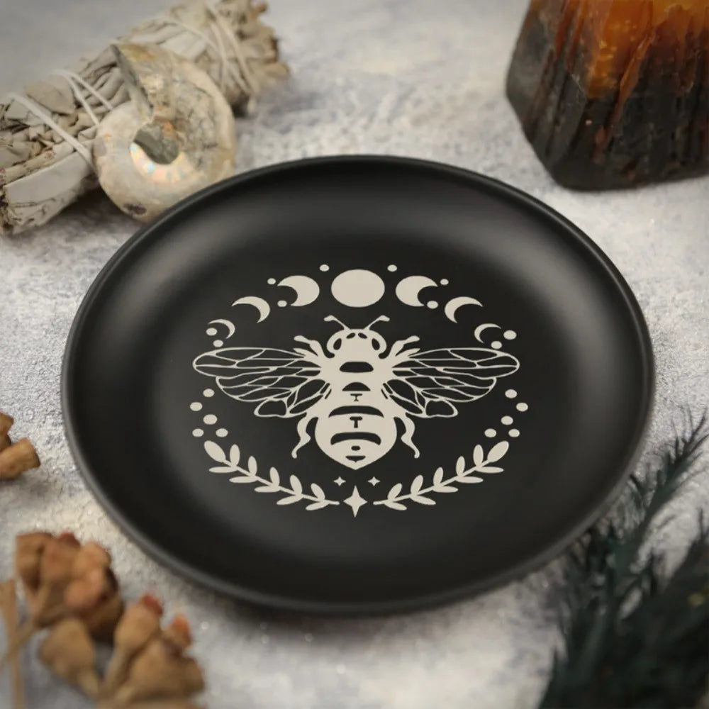 Moon Phase Bee Altar Plate