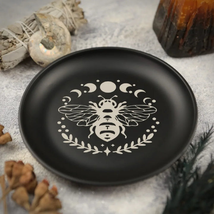 Moon Phase Bee Altar Plate