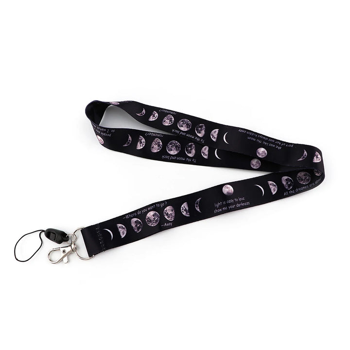 Moon Phase Lanyard Key Ring