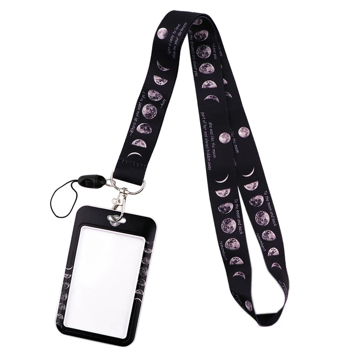 Moon Phase Lanyard Key Ring Badge